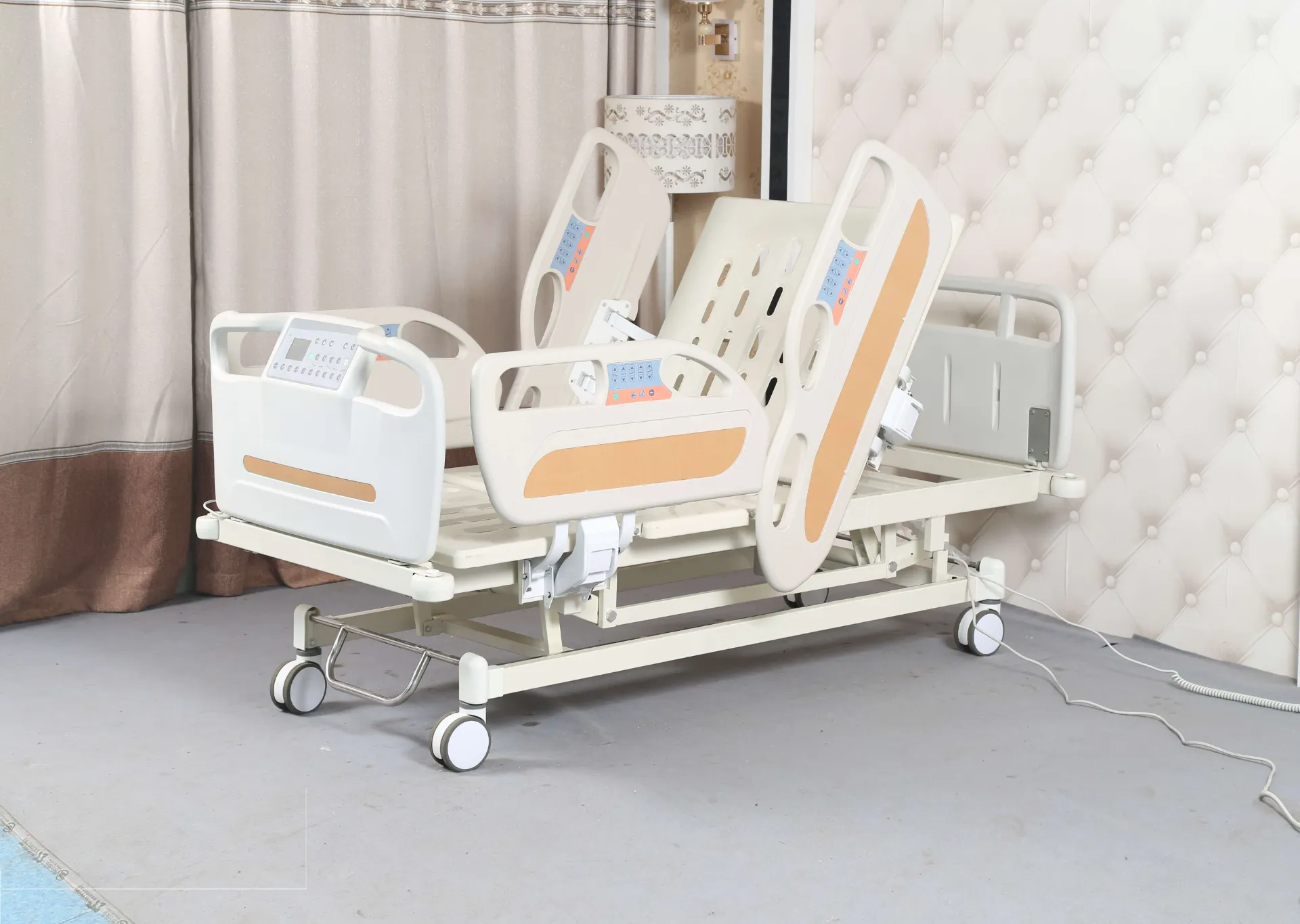 bedside table in hospital
