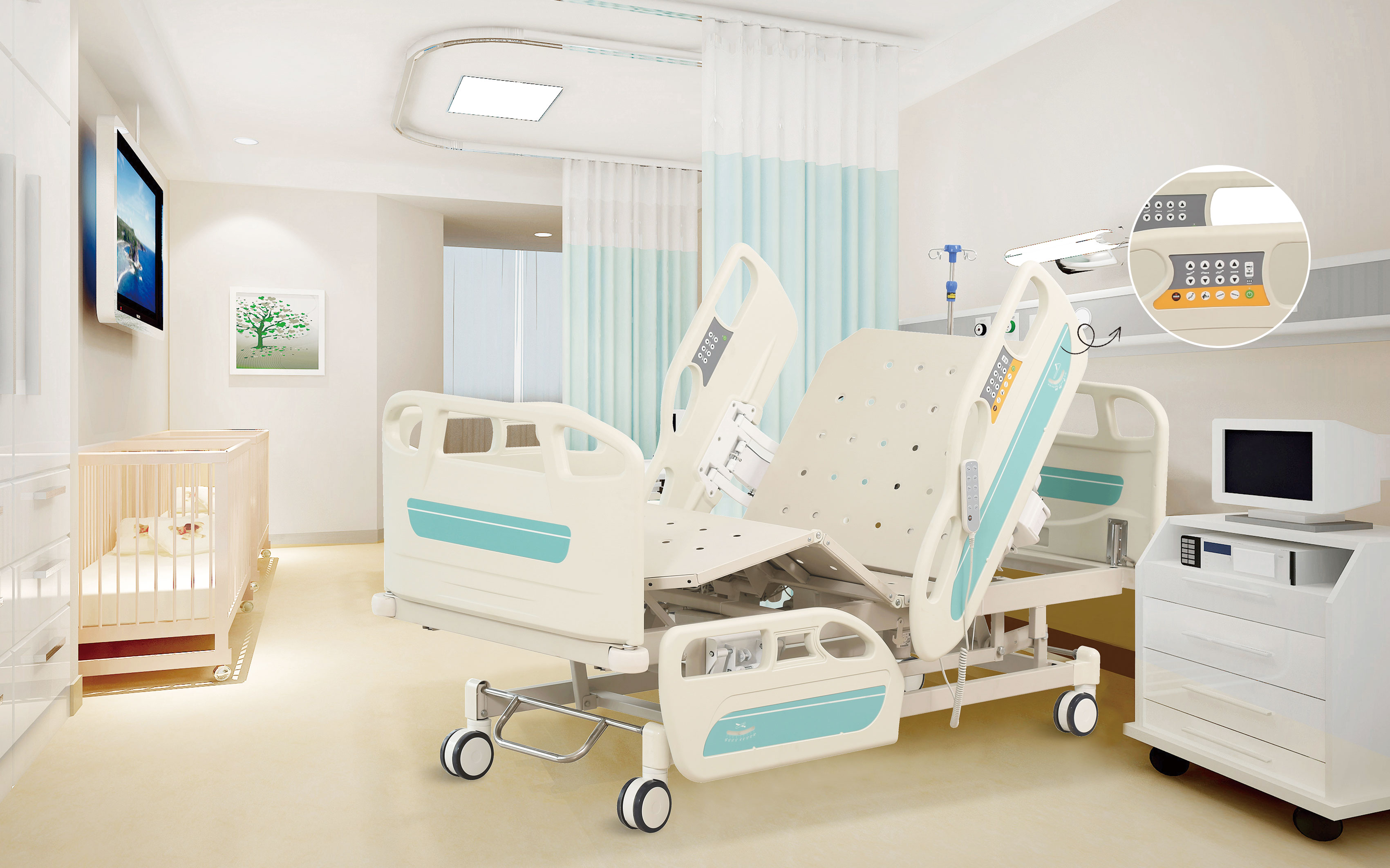 Automatic patient bed Five-function electric hospital bed EIV-01