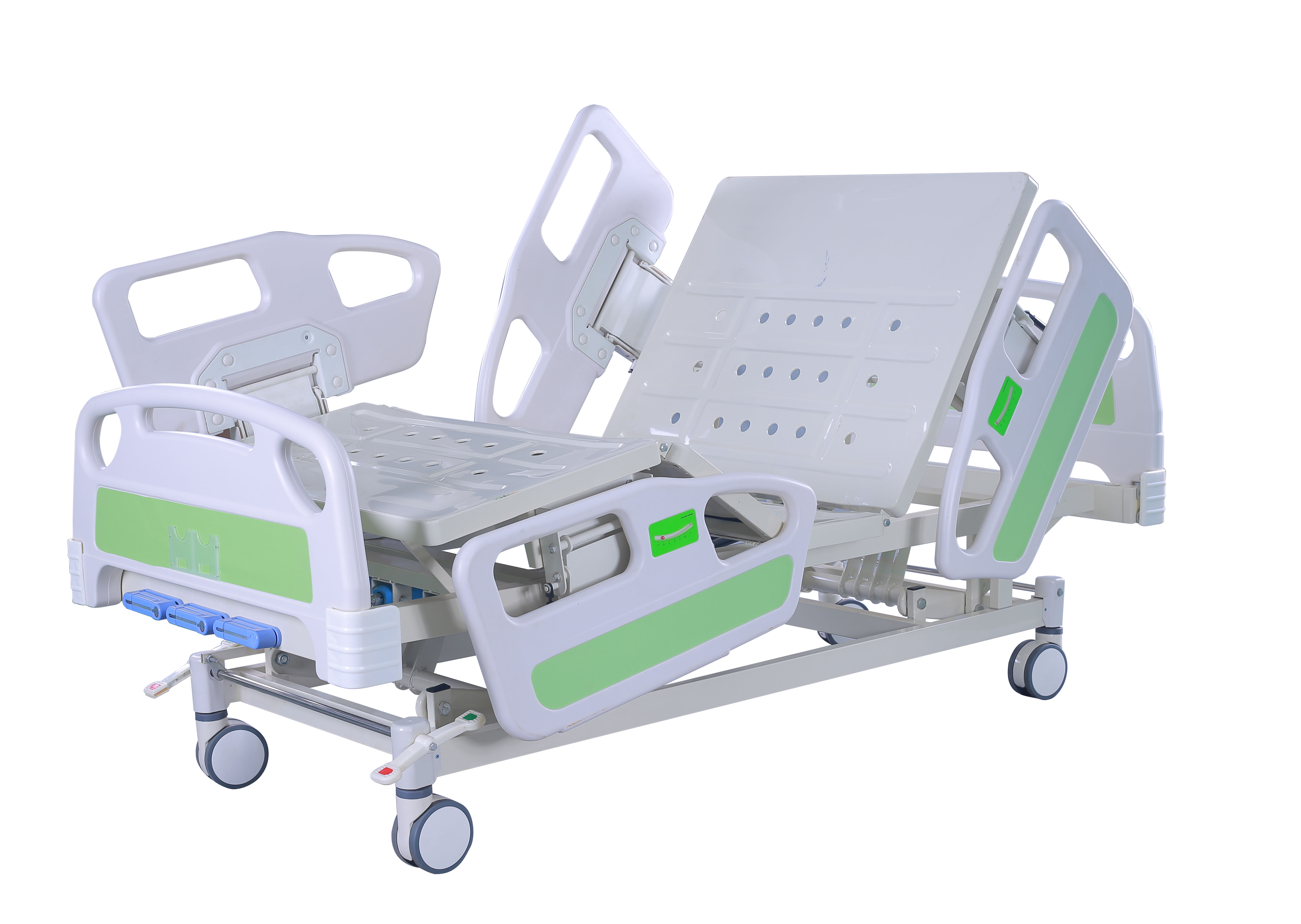 Portable medical bed manual hospital bed 3 functions